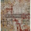 Rugs * | Best Sellers Illusions Fence Beige & Burgundy 3 5 Linon Home Decor Rugil0135