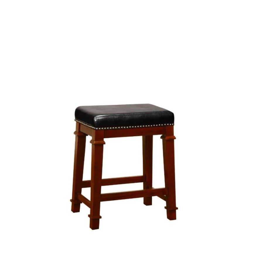 Bar * | Attractive Kennedy Backless Pu Counter Stool Linon 558121Dkchy01U