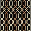 Rugs * | Cheap Capri Hex Black & Beige 6.5 9.3 Linon Home Decor Rugbc11271