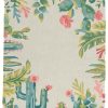 Rugs * | Crazy Deals Trio Saguaro Ivory & Multi 2 3 Linon Home Decor Rugta58623