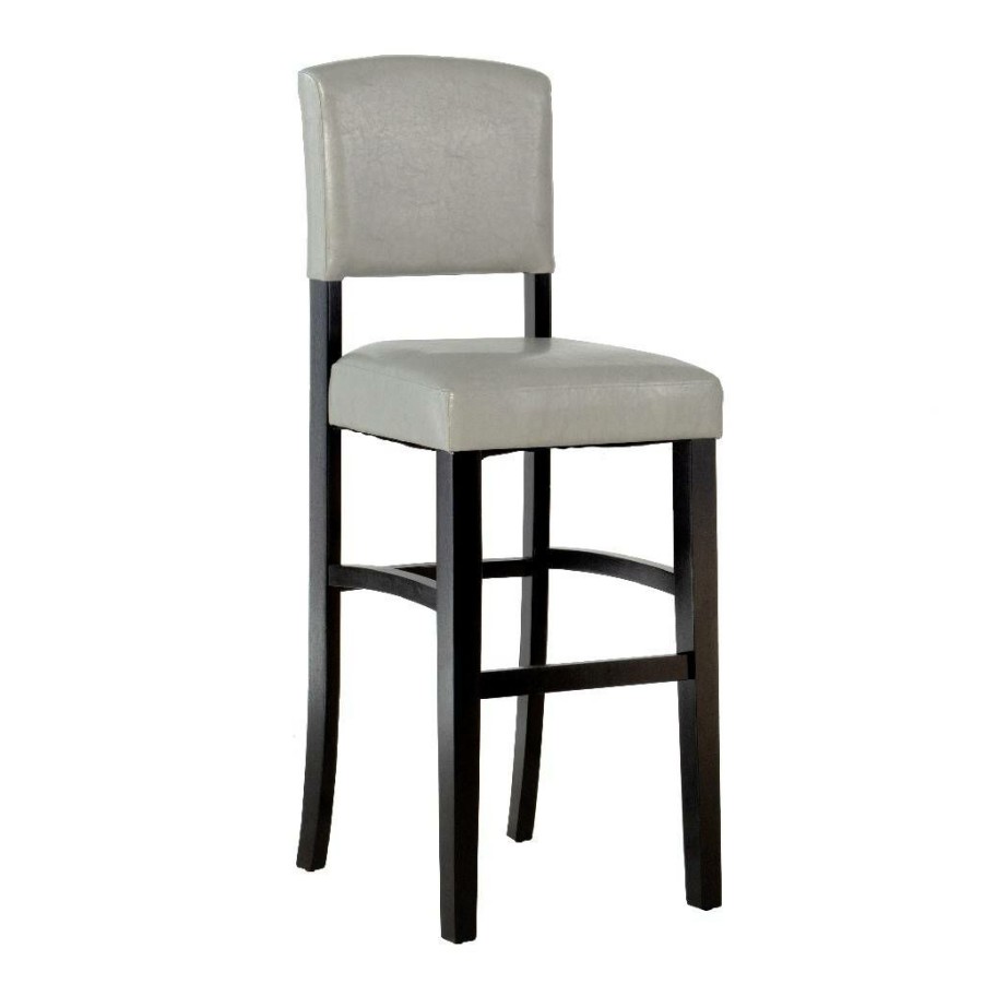 Bar * | Attractive Monaco Gray Bar Stool Linon Bs225Gry01U