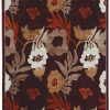 Rugs * | Special Style Hi Lo Floral Brown & Beige 2 3 Linon Home Decor Rughl0423