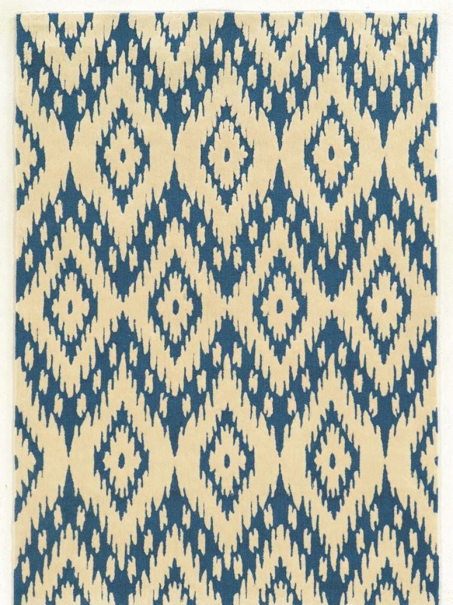 Rugs * | Crazy Deals Trio Samu Blue & Ivory 1.10 2.10 Linon Home Decor Rug-Taf0223