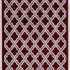 Rugs * | Quick Delivery Capri Quatrafoil Red & Cream 6.5 9.3 Linon Home Decor Rugbc10271