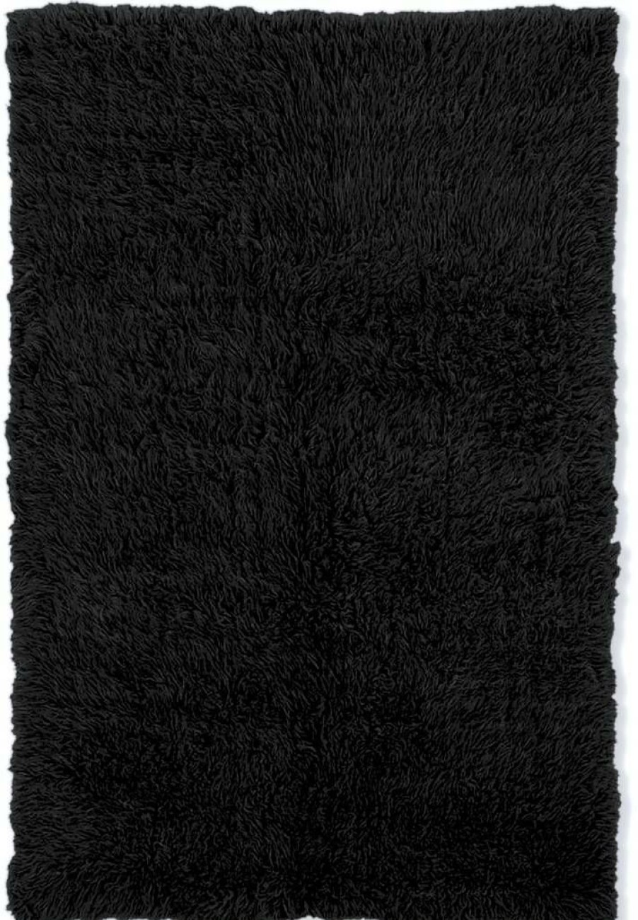 Rugs * | High Quality 3A Flokati 2000Gr Black 7 10 Linon Home Decor Flk-3Ar0471