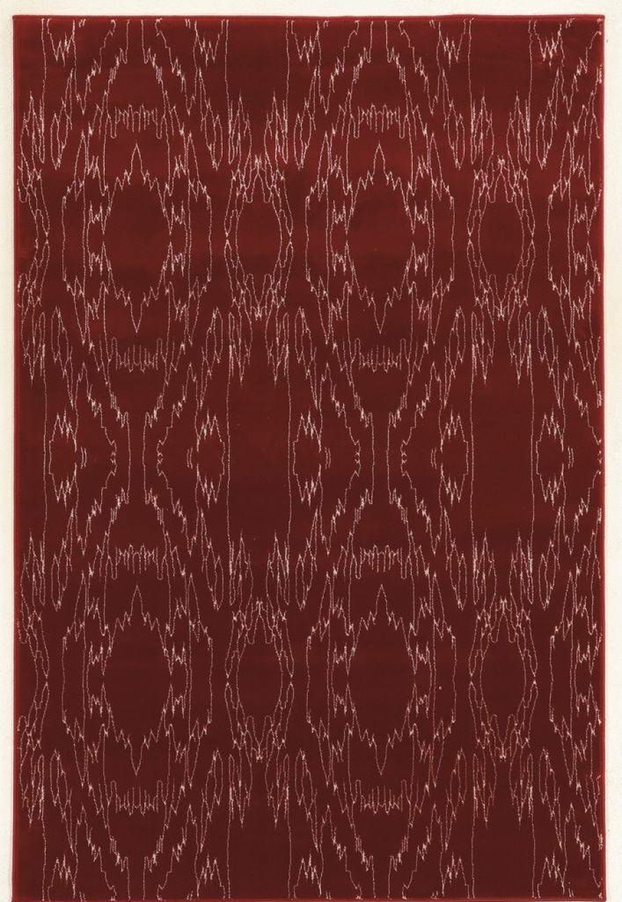 Rugs * | Crazy Deals Prisma Electric Red & White 2 3 Linon Home Decor Rugpa0323