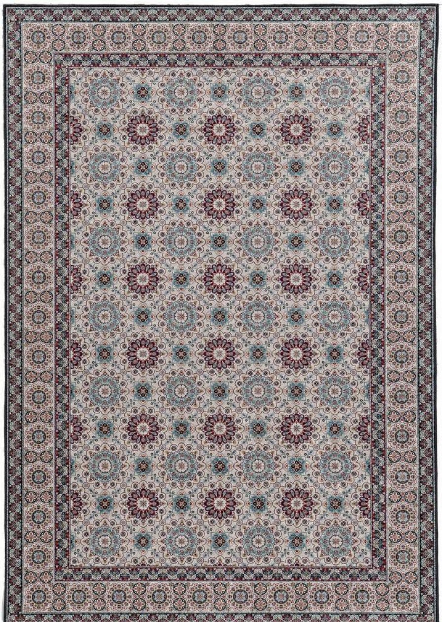 Rugs * | Exclusive Design Emeraldcharlotte Ivory&Raspberry 6.7 9.7 Linon Home Decor Rugem1471