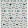 Rugs * | Quick Delivery Washable Layne Ivory/Blue 2 3 Linon Home Decor Rugwr2123