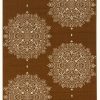 Rugs * | Special Style Capri Medallion Beige & White 6.5 9.3 Linon Home Decor Rugbc11071