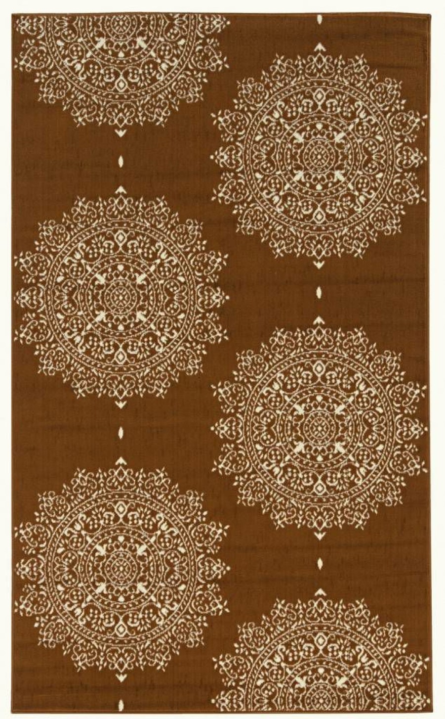 Rugs * | Special Style Capri Medallion Beige & White 6.5 9.3 Linon Home Decor Rugbc11071