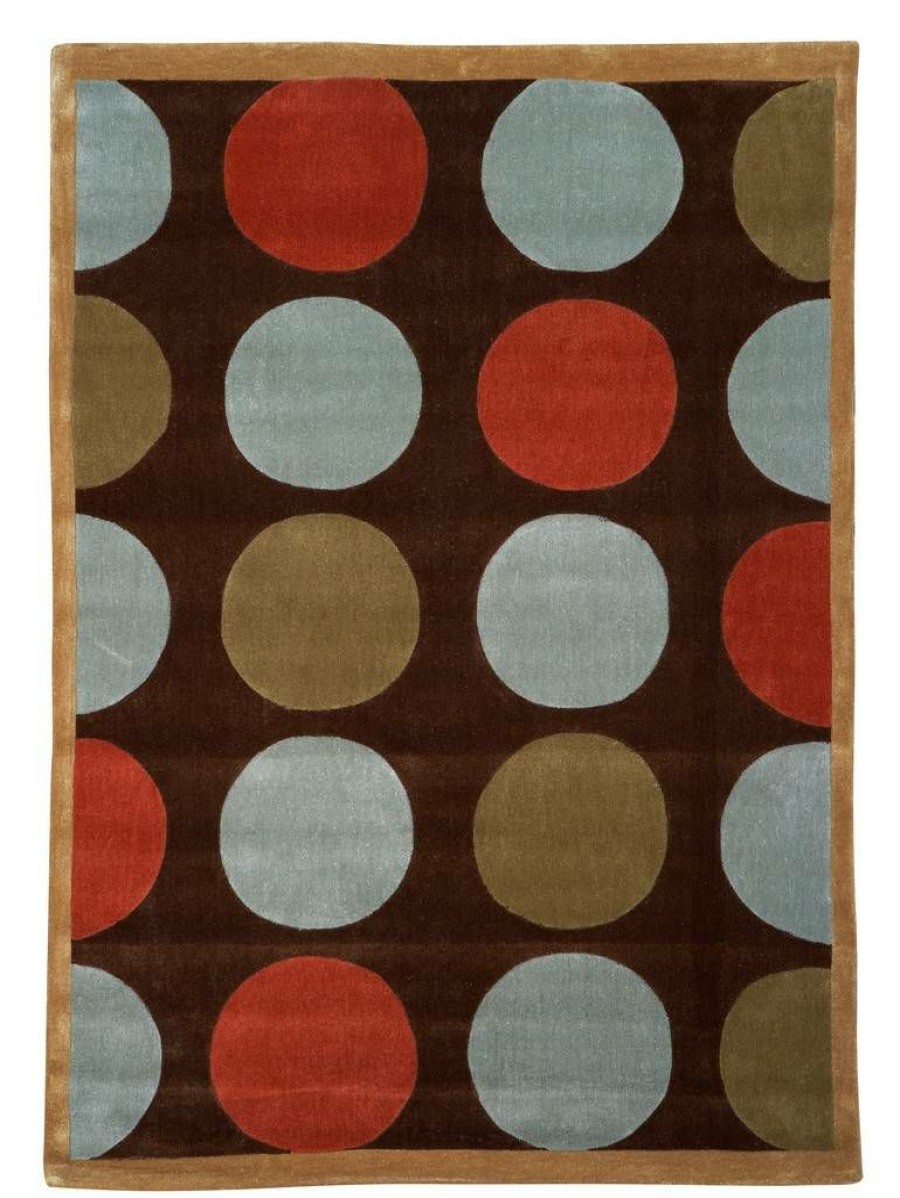 Rugs * | Online Sales Trio Devi Brown & Paleblue 1.10 2.10 Linon Home Decor Rug-Tab20123