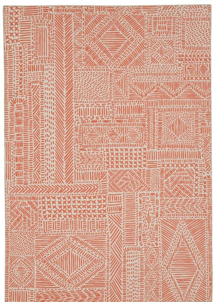 Rugs * | Excellent Washable Cayden Ivory/Rust 2 3 Linon Home Decor Rugwr3123