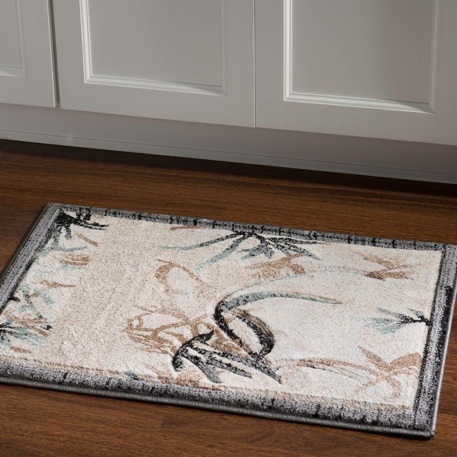 Rugs * | Exclusive Design Milan Roth Beige & Aqua 1.10 2.10 Linon Home Decor Rug-Mn3023