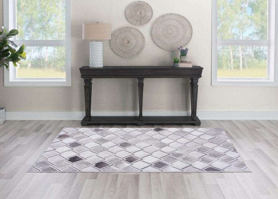 Rugs * | High Quality Laredo Fortin Grey & Ivory 6.7 9.7 Linon Home Decor Ruglo1171