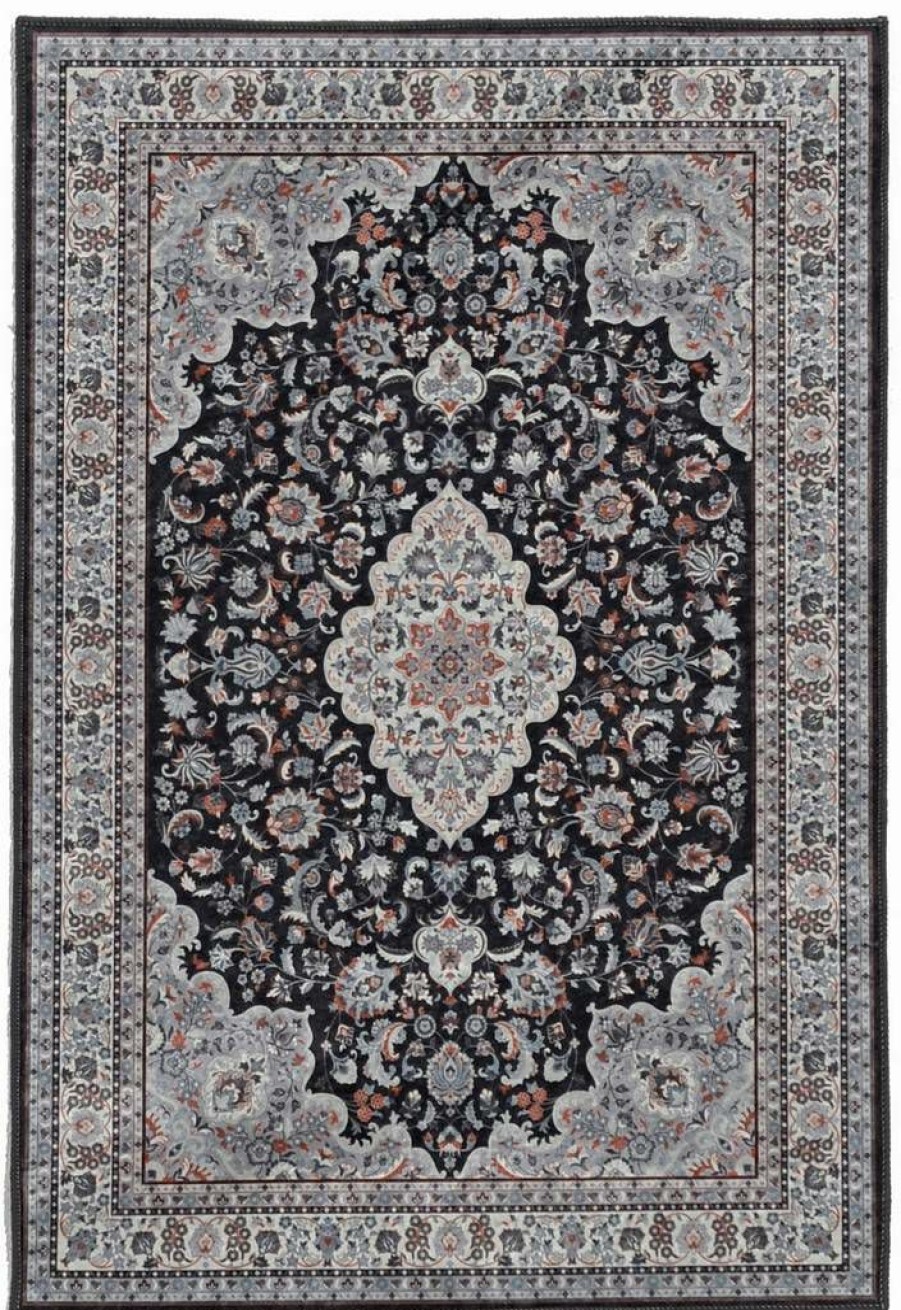 Rugs * | Excellent Emerald Barton Black & Cream 3.3 5 Linon Home Decor Rugem0535