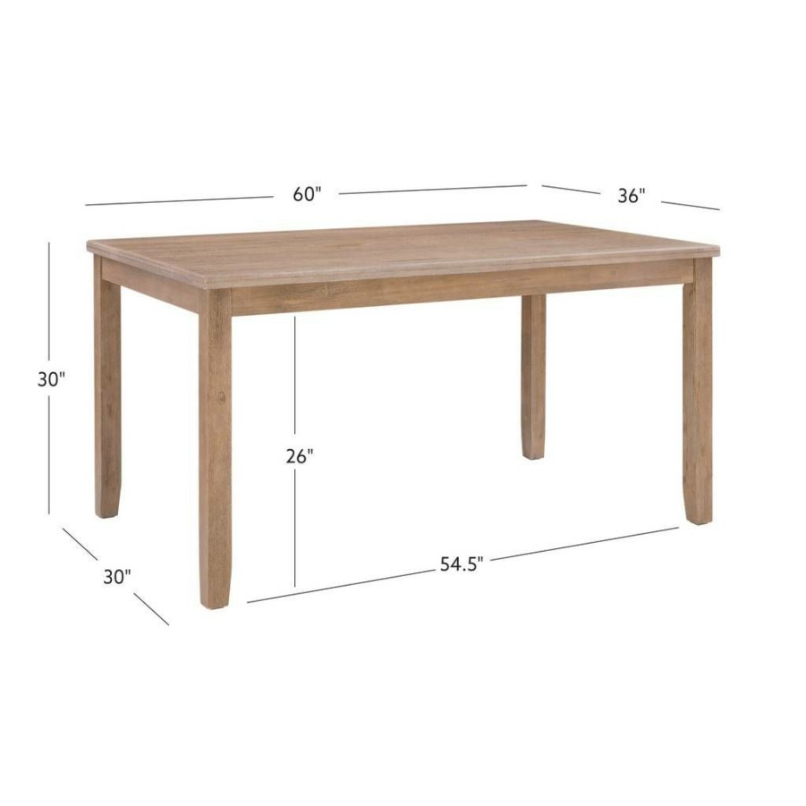 Kitchen & Dining * | Online Store Jorissen Dining Table Gray Wash Linon Jn470Gwsh01U