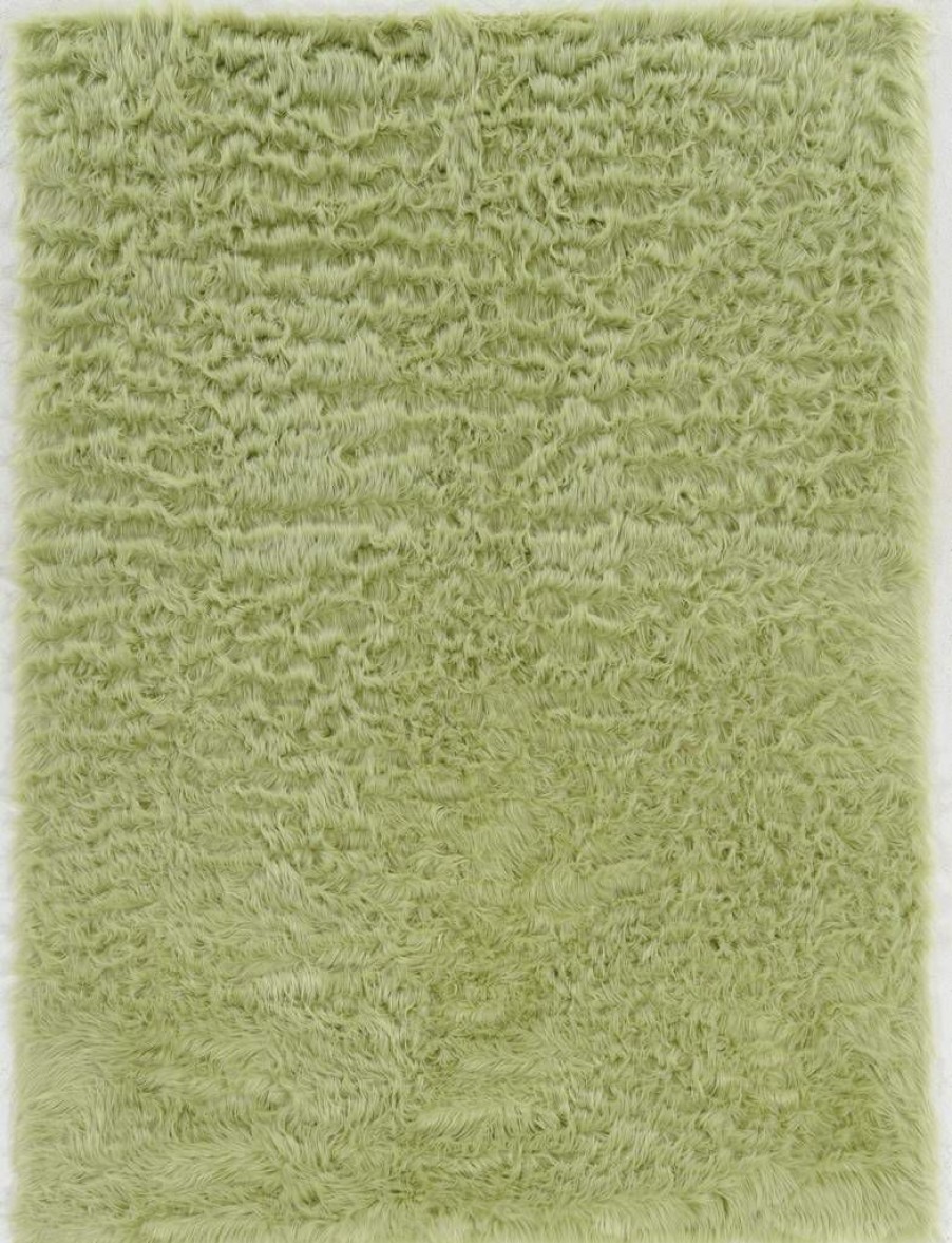 Rugs * | Cheap Faux Sheepskin Green 3 5 Linon Home Decor Rug-Grensheep3660