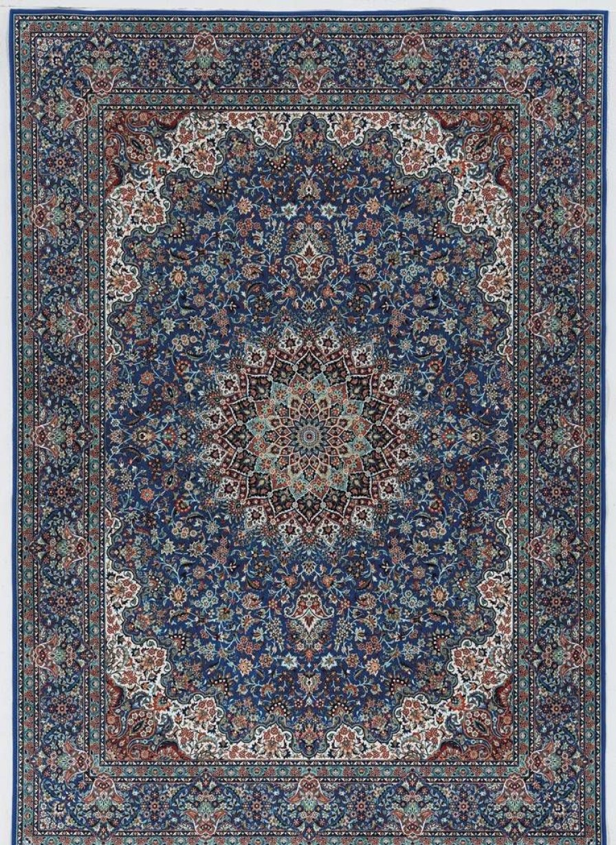 Rugs * | Closeout Sale Emerald Klein Blue & Ivory 6.7 9.7 Linon Home Decor Rugem3471