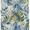 Rugs * | Online Sales Trio Bermuda Ivory & Blue 1.10 2.10 Linon Home Decor Rugta58023