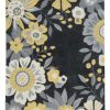 Rugs * | Online Sales Trio Wildflower Grey & Yellow 1.10 2.10 Linon Home Decor Rugta58223