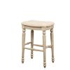 Bar * | Crazy Deals Marino White Wash Backless Bar Stool Linon Bs204Wwsh01U