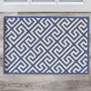 Rugs * | High Quality Silhouette Greekkey Navy & Ivory 2 3 Linon Home Decor Rug-Sh0723