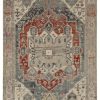 Rugs * | Online Sales Great Zero Anlow Ivory & Blue 2 3 Linon Home Decor Ruggz0923