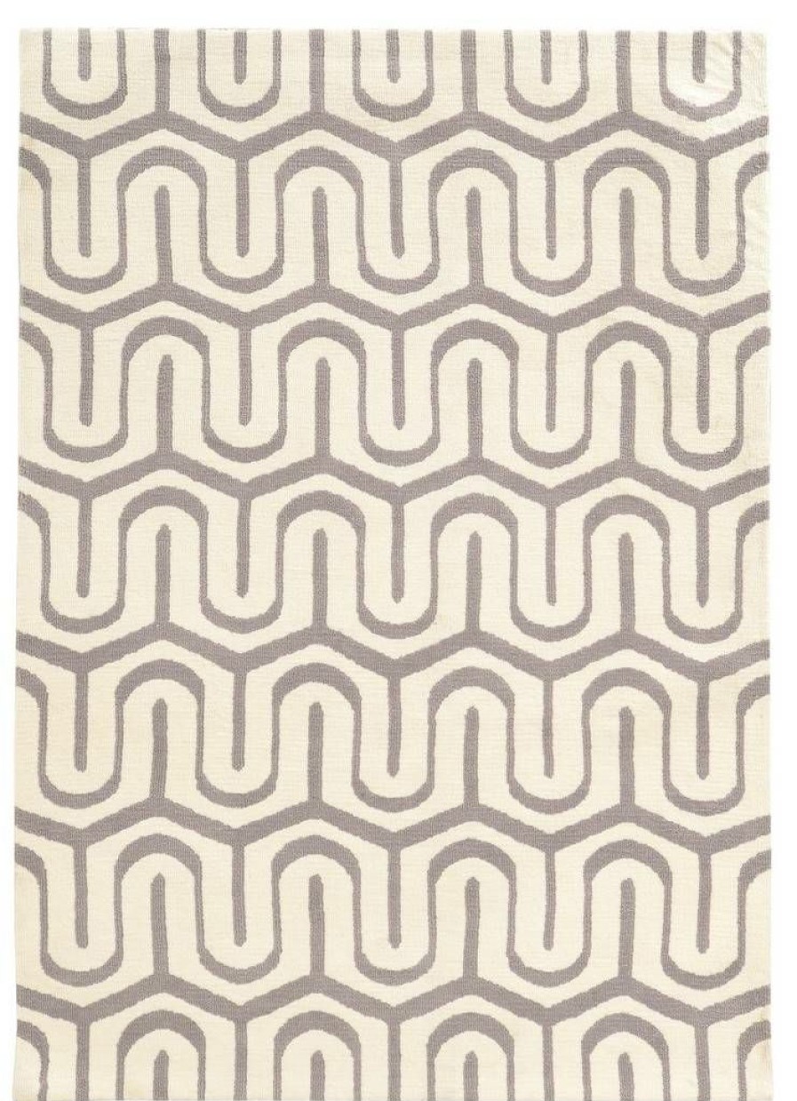 Rugs * | Crazy Deals Geo Sasha Grey & Ivory 2 3 Linon Home Decor Rugge1023