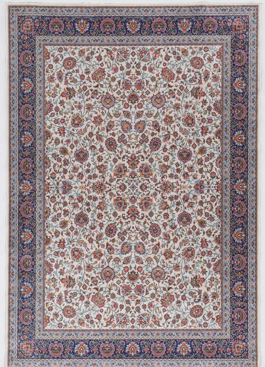 Rugs * | Crazy Deals Emerald Ritchie Ivory & Blue 3.3 5 Linon Home Decor Rugem2135