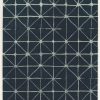 Rugs * | Special Style Aspire Wool Triangle Navy & Ivory 2 3 Linon Home Decor Rugae1523