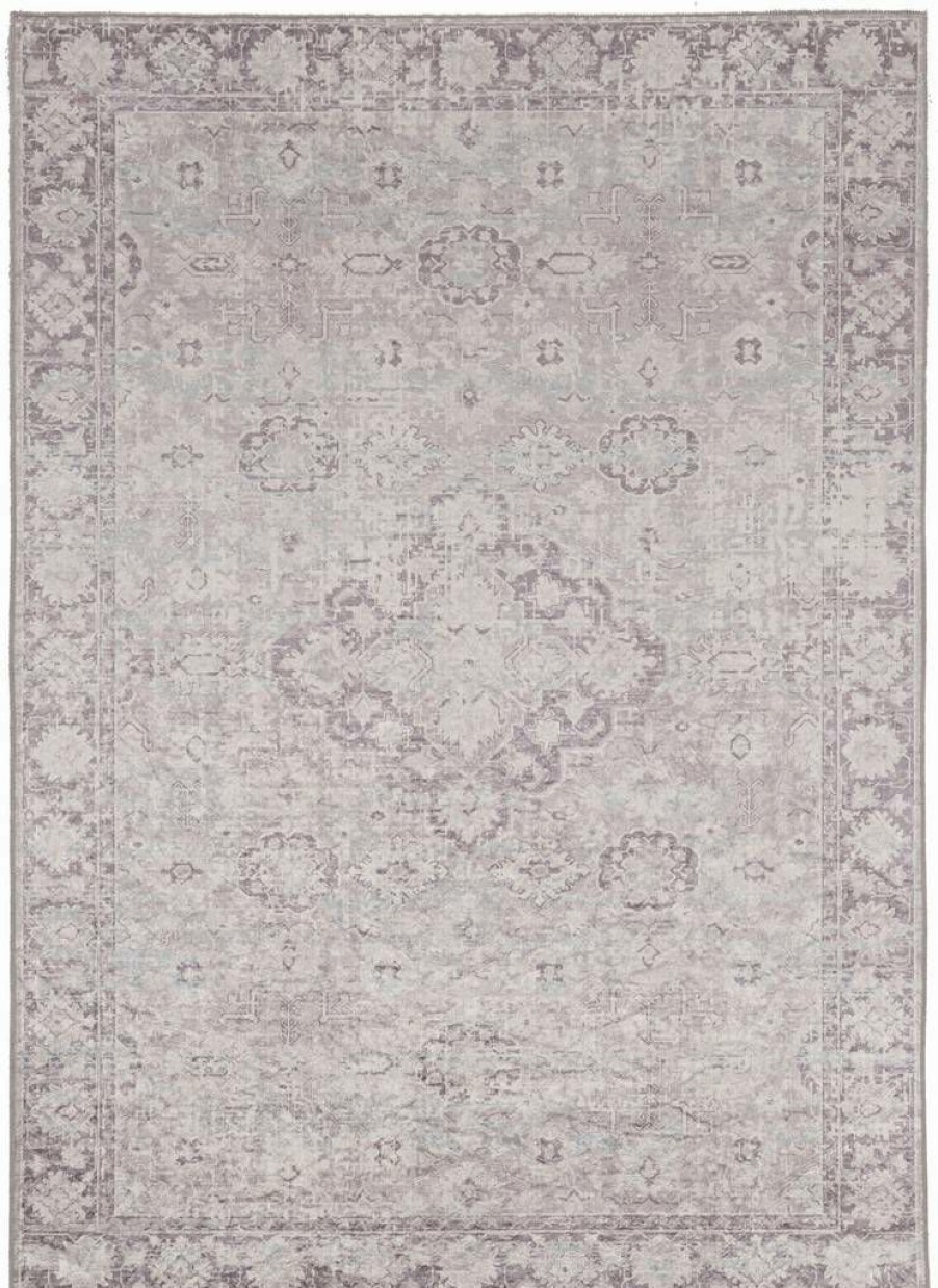 Rugs * | Closeout Sale Emerald Canton Ivory & Thistle 3.3 5 Linon Home Decor Rugem1335