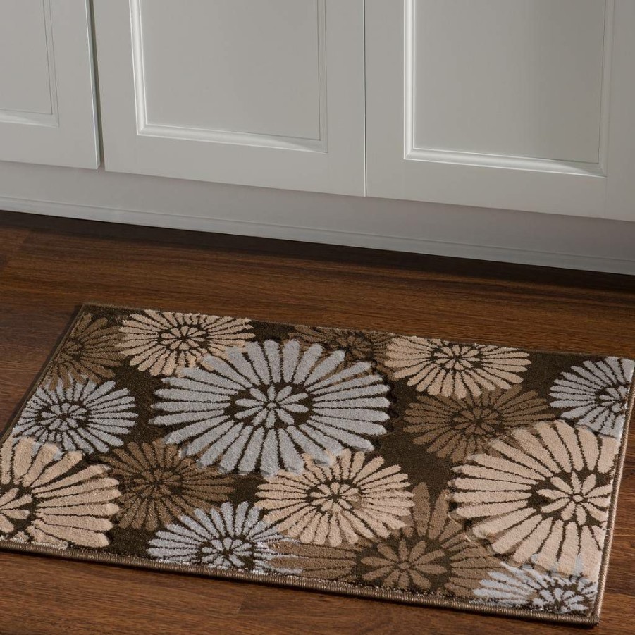 Rugs * | Best Sellers Milan Perth Brown & Blue 1.10 2.10 Linon Home Decor Rug-Mn1023