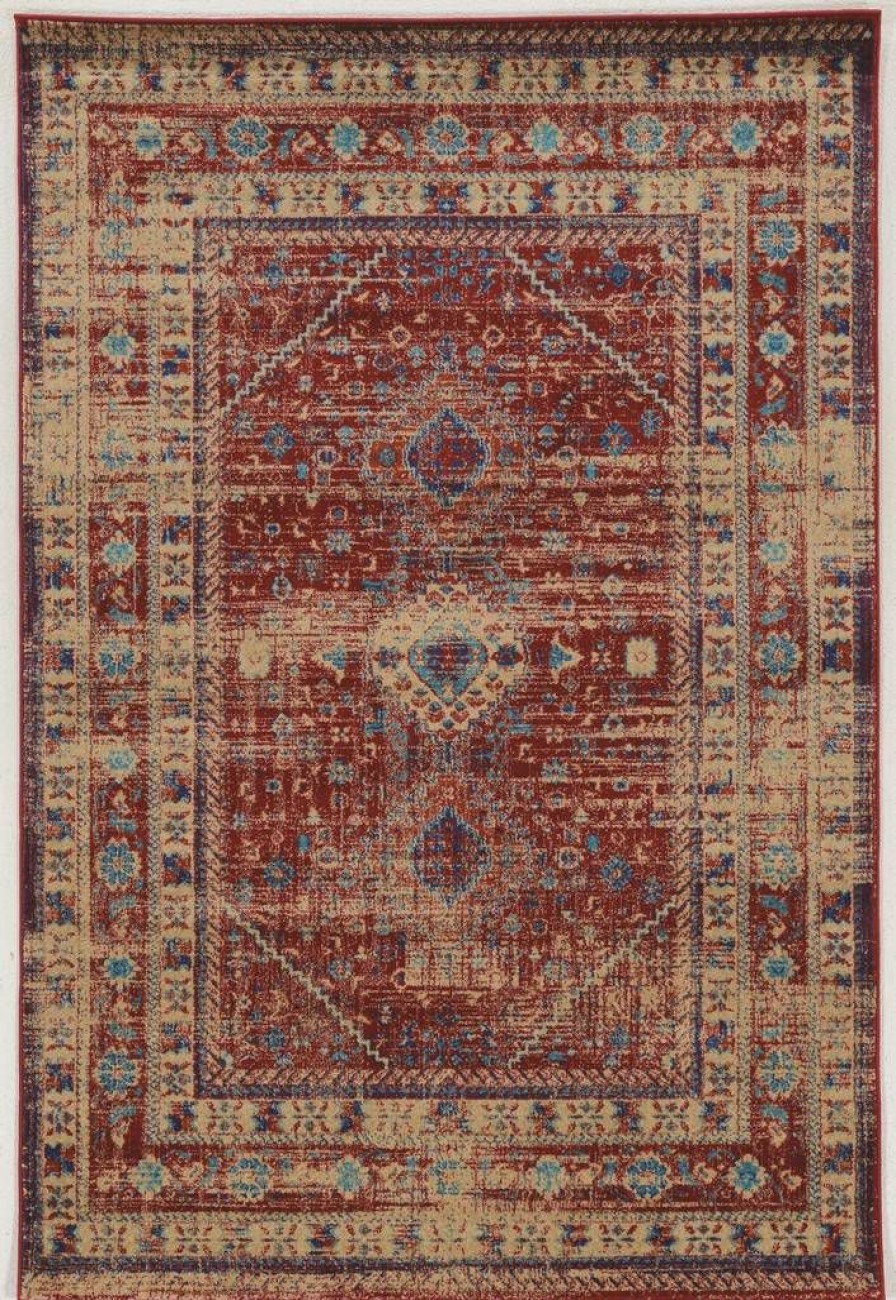 Rugs * | Excellent Serape Goravan Red & Multi 2 3 Linon Home Decor Rugse1423