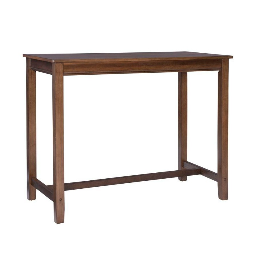 Bar * | Closeout Sale Claridge 36 Inch Counter Height Pub Table, Rustic Brown Linon Cpt100Rus01U