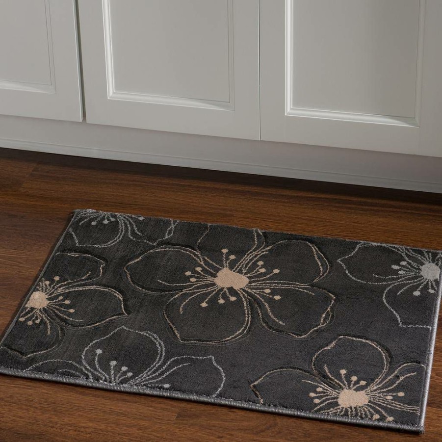 Rugs * | Crazy Deals Milan Hanna Grey & Ivory 1.10 2.10 Linon Home Decor Rug-Mn0923