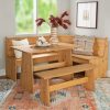 Kitchen & Dining * | Top Sellers Waldron Corner Nook Set Natural Kit Linon Knk167Natabu