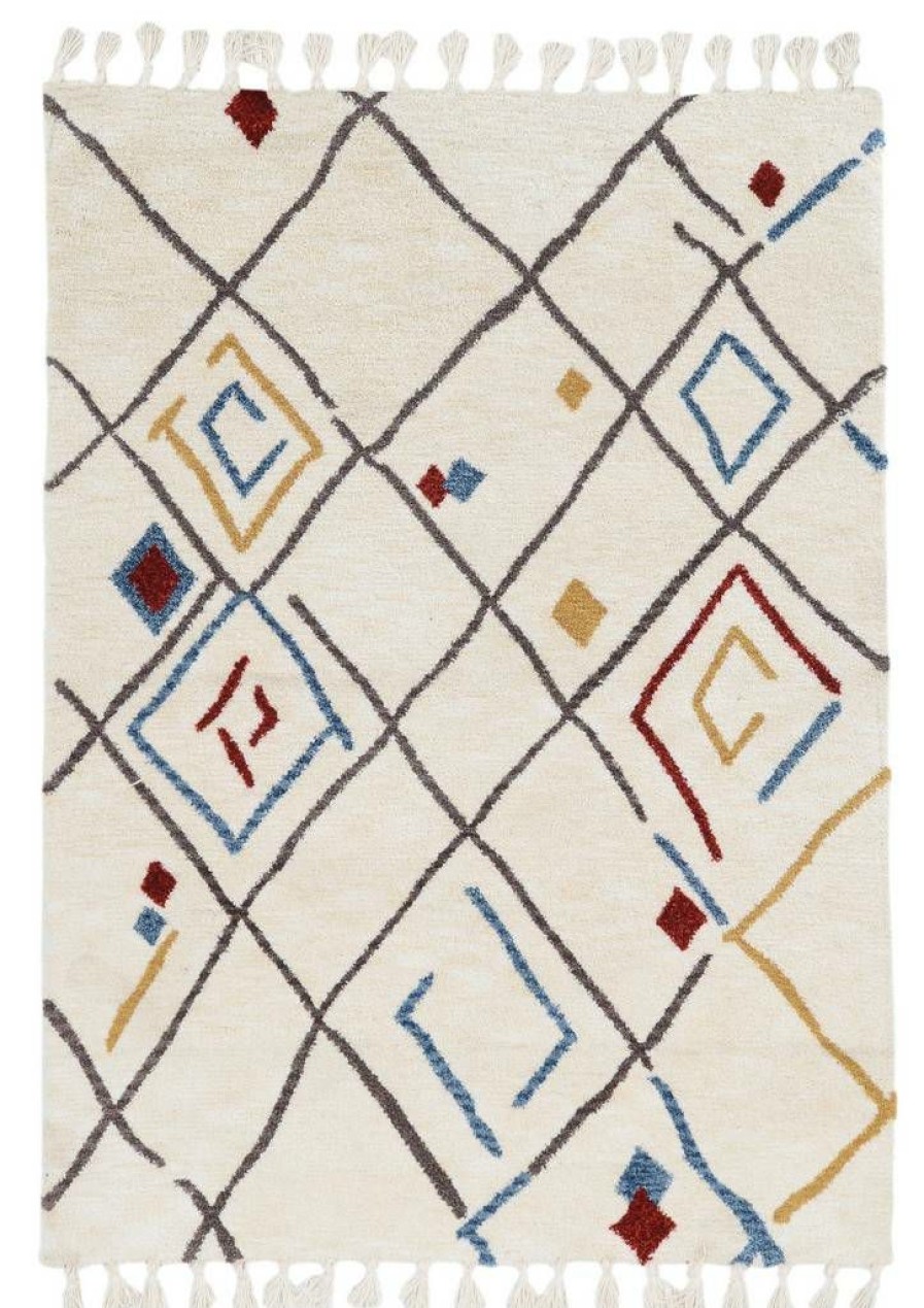 Rugs * | Cheap Marrakech Zap Ivory & Multi 2 3 Linon Home Decor Rugmk0923