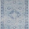 Rugs * | Attractive Emerald Canton Blue & Ivory 2.2 3.2 Linon Home Decor Rugem1023