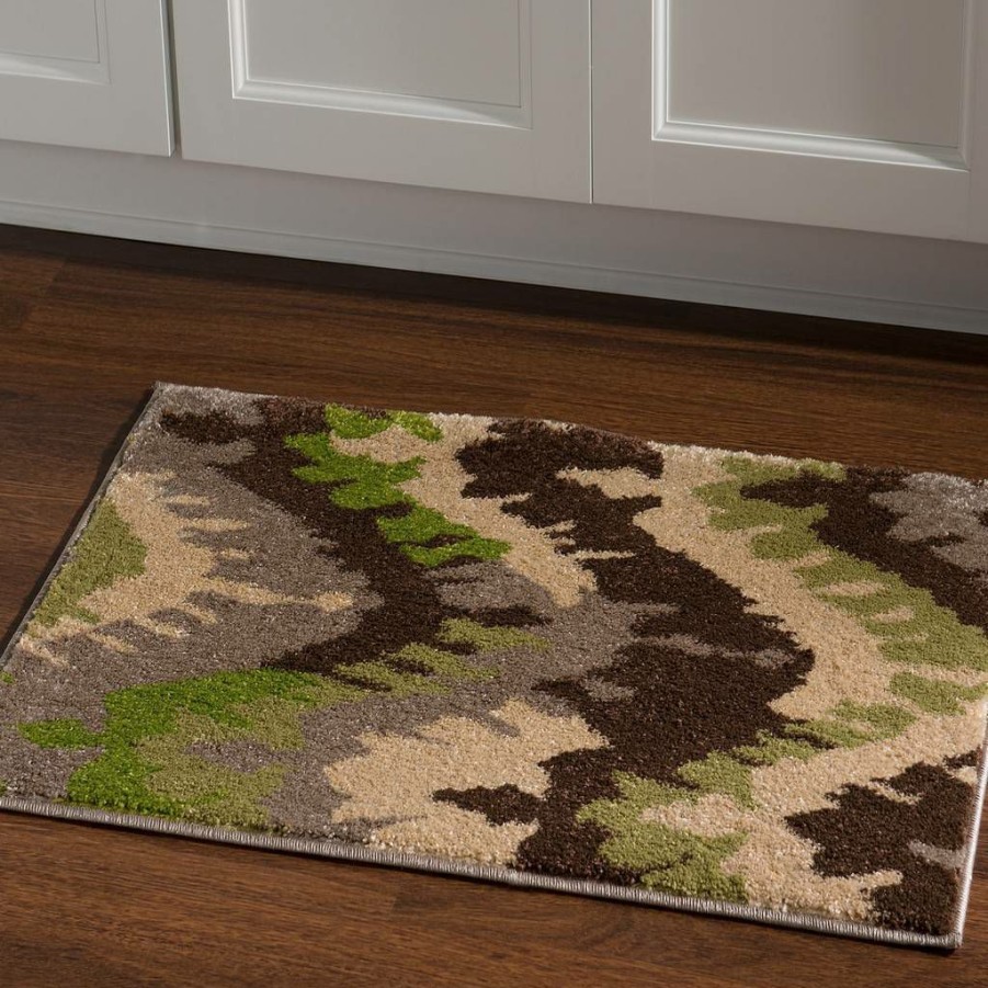 Rugs * | Cheap Claremont Aztec Brown & Green 2 3 Linon Home Decor Rugct0623