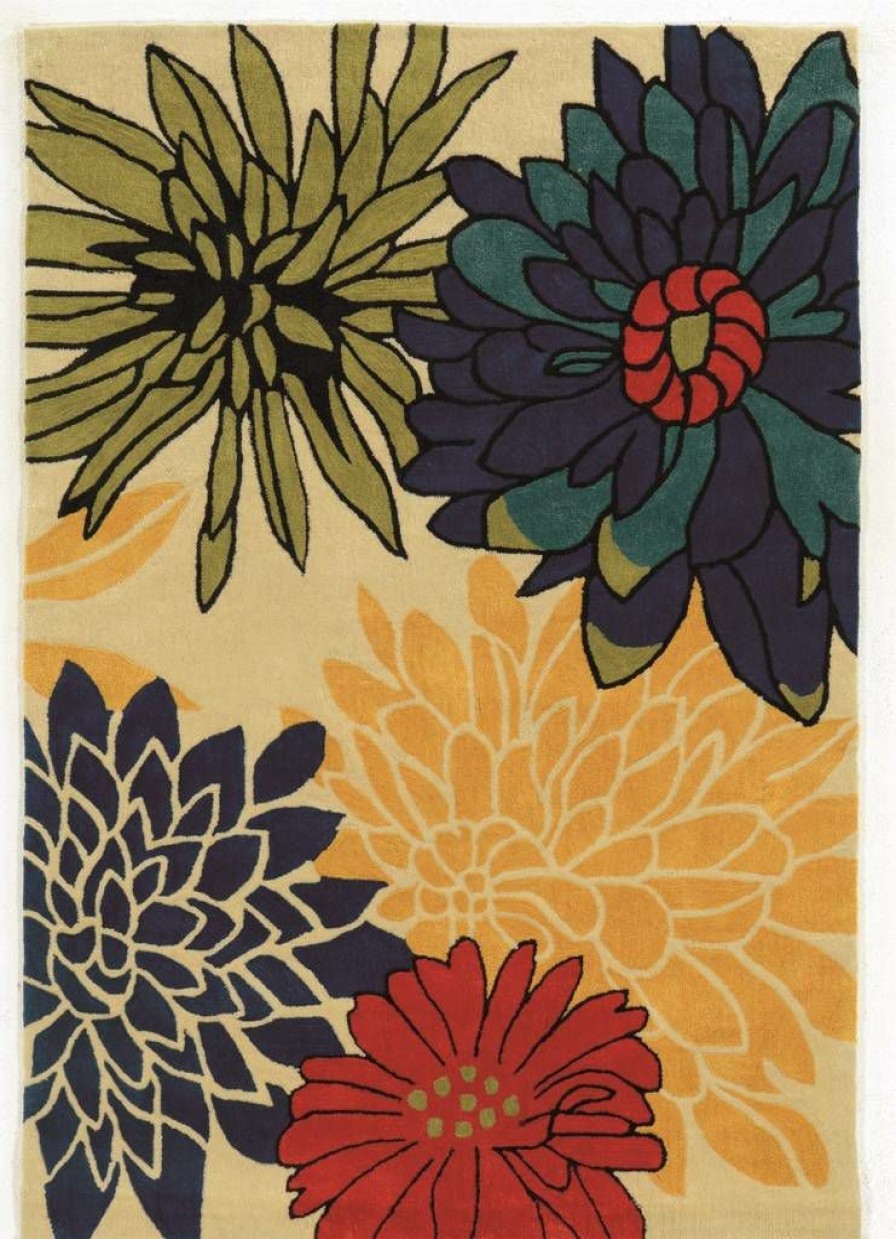 Rugs * | Online Sales Trio Mum Ivory & Multi 1.10 2.10 Linon Home Decor Rug-Taf0923