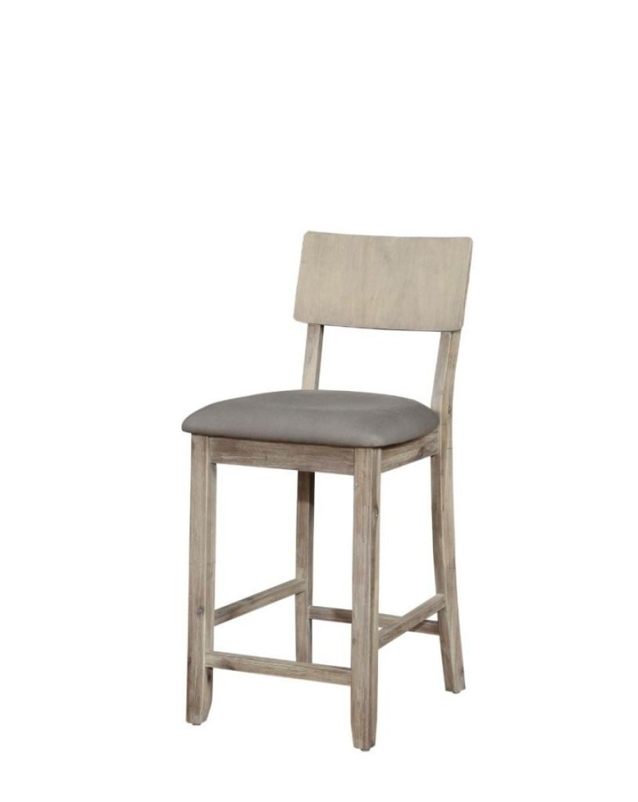 Bar * | Best Sellers Jordan Gray Wash Counter Stool Linon 017101Gwsh01U