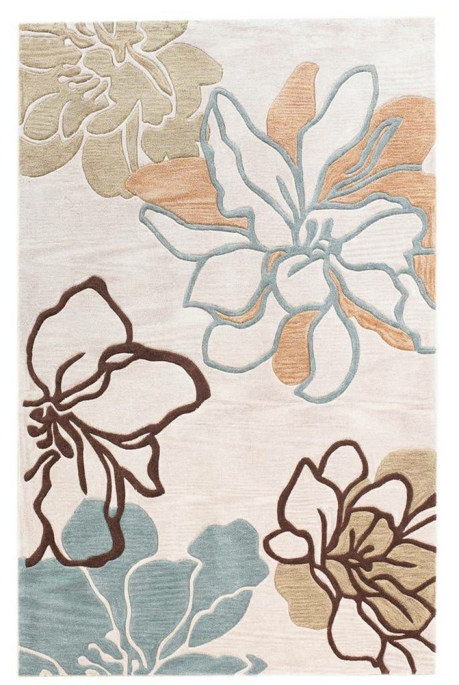 Rugs * | Excellent Trio Spacedyed Beige&Turquoise 1.10 2.10 Linon Home Decor Rug-Tasd0723