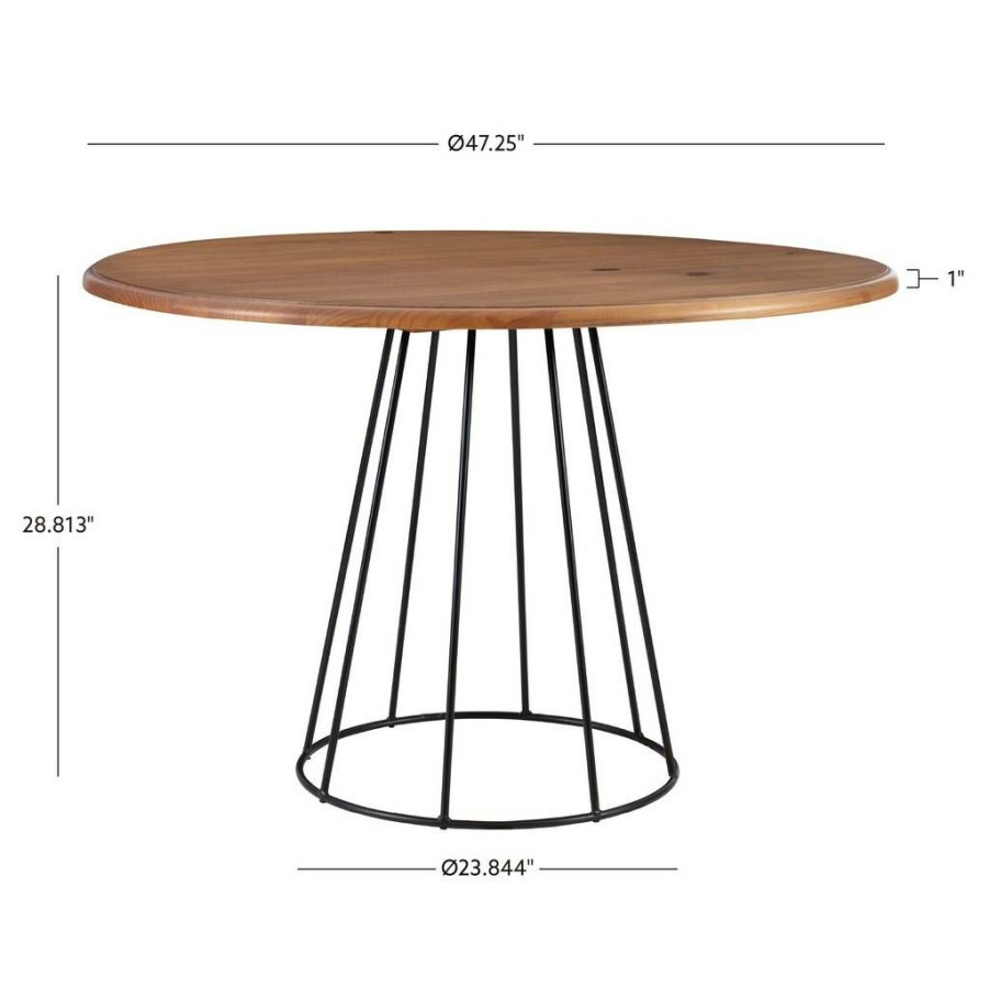 Kitchen & Dining * | Online Sales Sabine Round Dining Table Linon D1438D21Dt