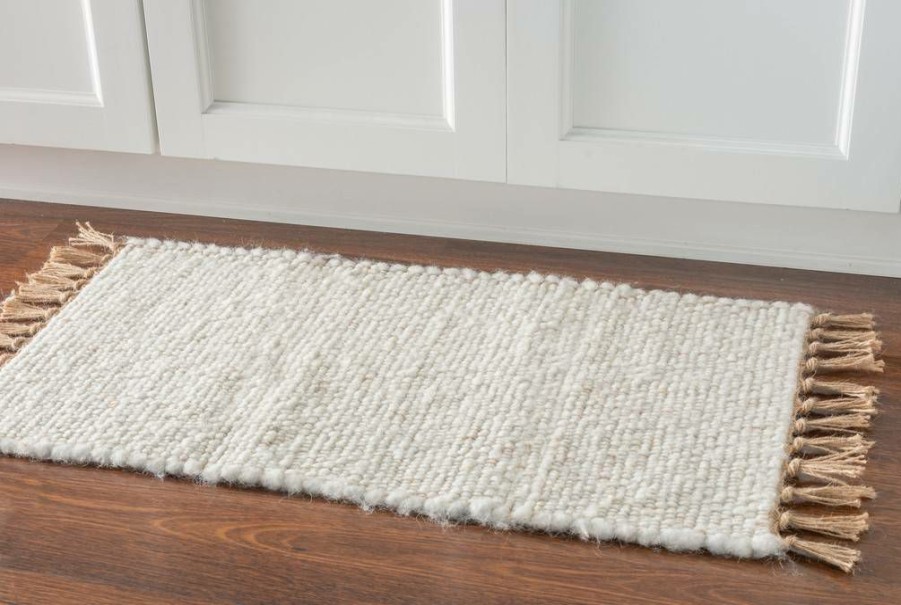 Rugs * | High Quality Verginiaberber Natural & Ivory 1.10 2.10 Linon Home Decor Rug-Ve50723