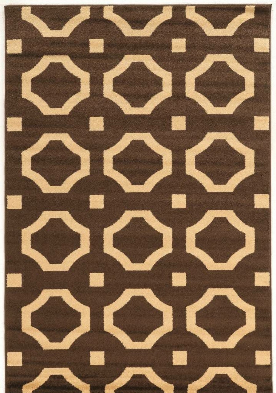 Rugs * | Top Sellers Claremont Octagon Brown & Beige 2 3 Linon Home Decor Rugct2323