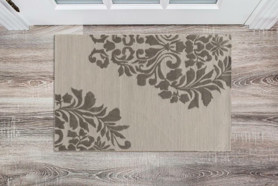 Rugs * | Online Sales Trio Medallion Grey 1.10 2.10 Linon Home Decor Rugta56023