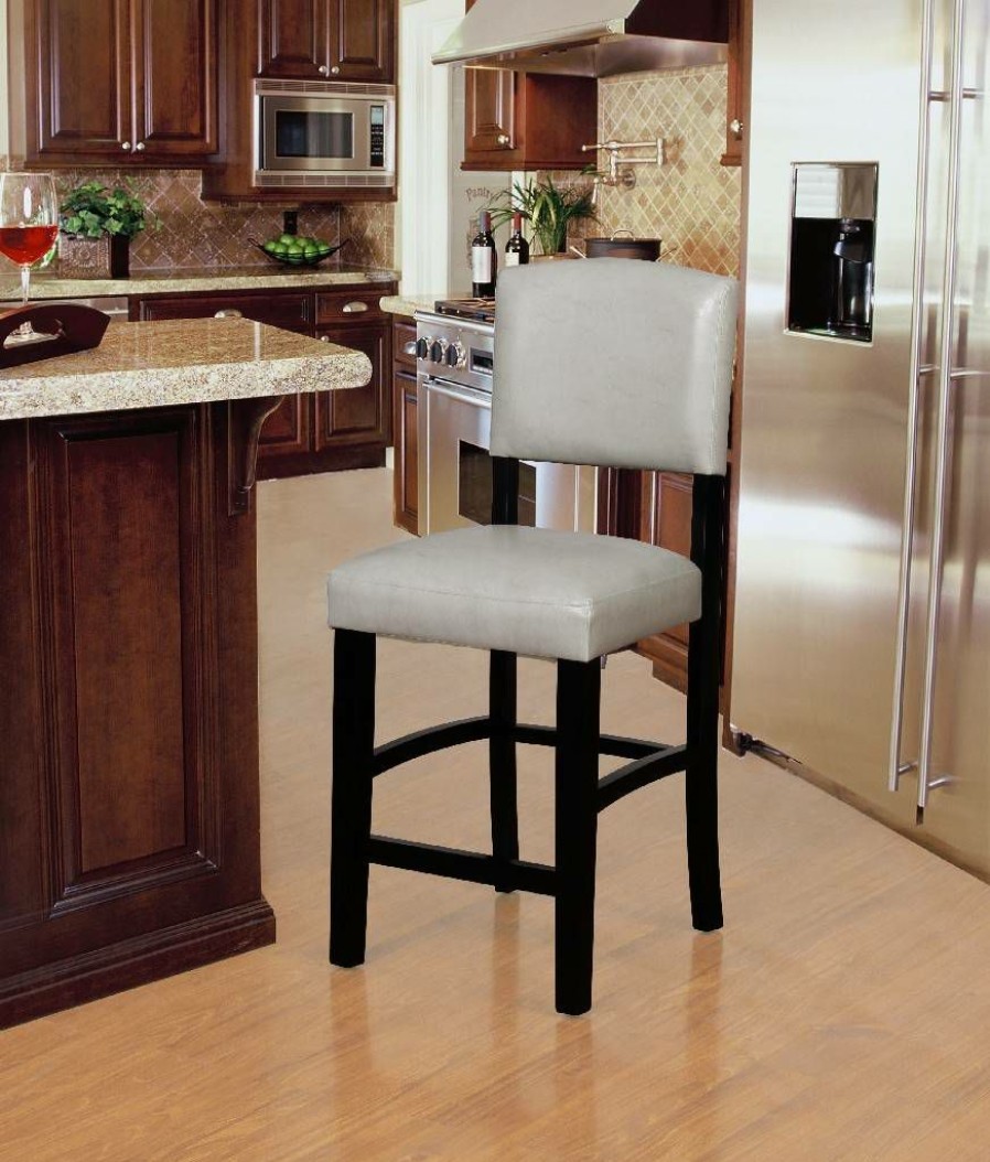 Bar * | Online Store Monaco Gray Counter Stool Linon Cs225Gry01U