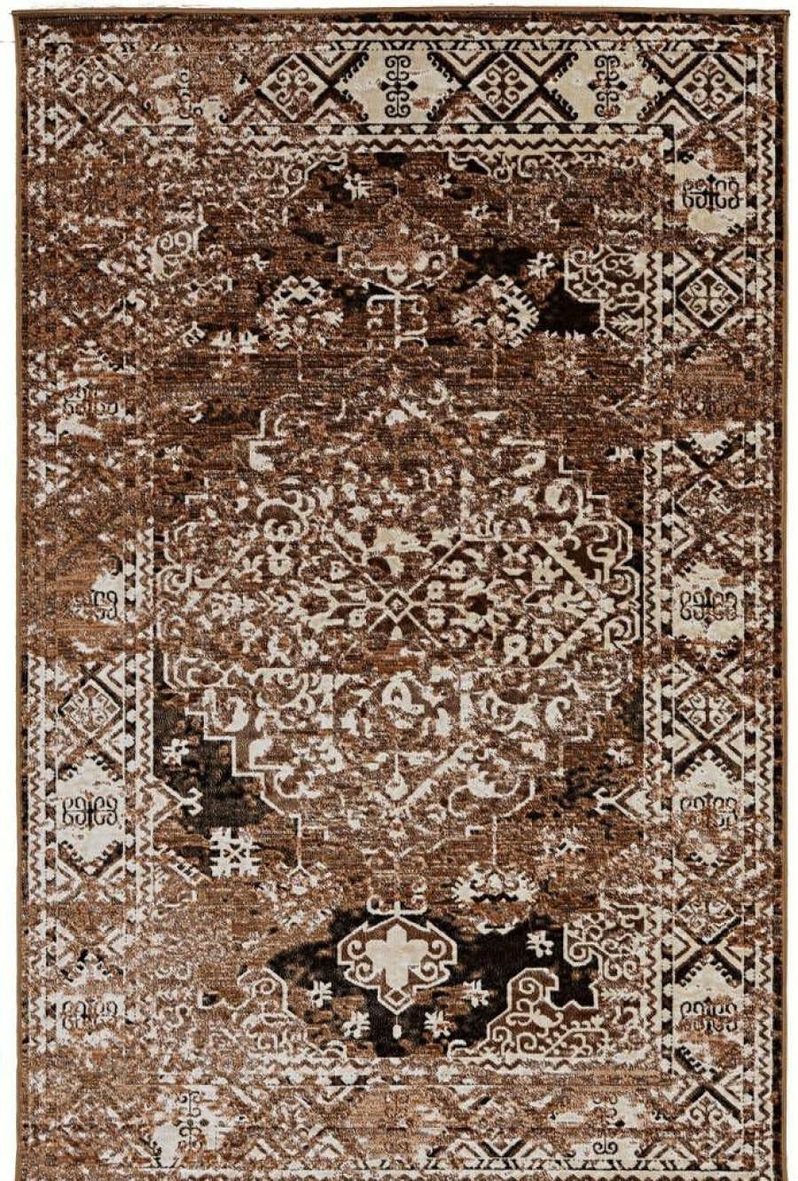 Rugs * | Online Sales Vintage Nain Beige & Brown 2 3 Linon Home Decor Rugvt4523