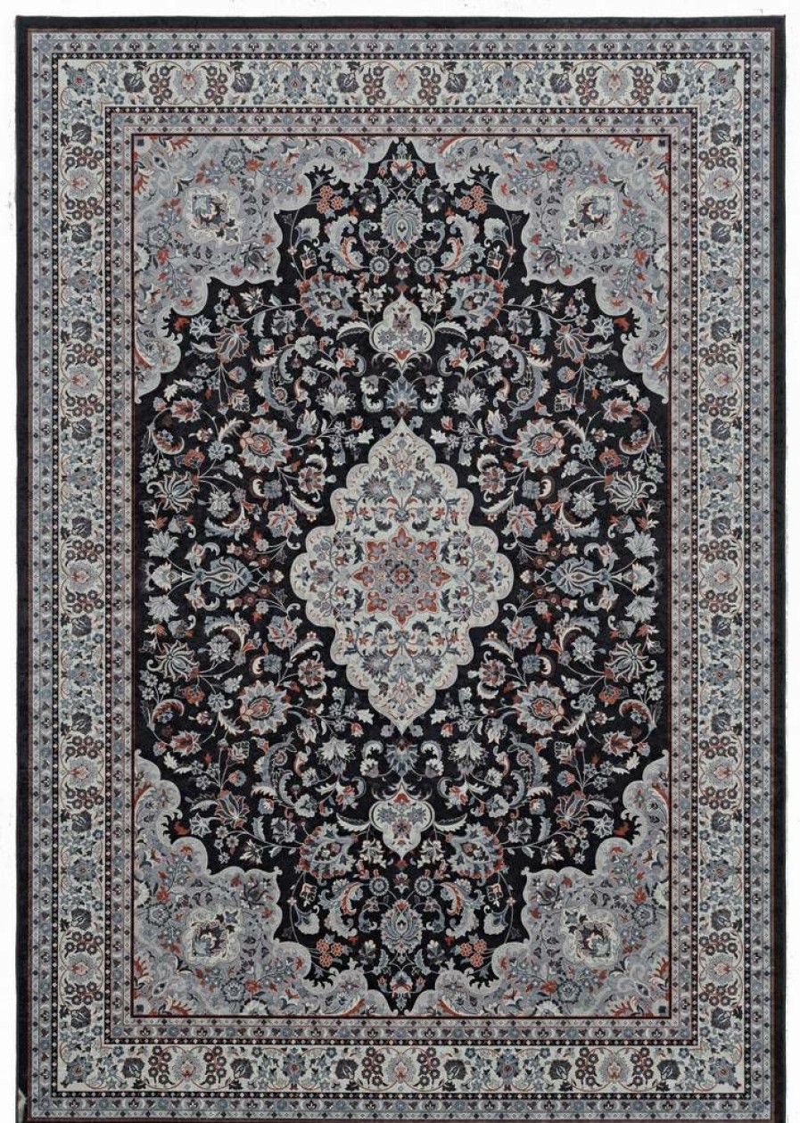 Rugs * | Fashion Emerald Barton Black & Cream 6.7 9.7 Linon Home Decor Rugem0571