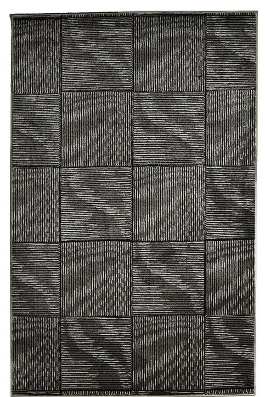 Rugs * | Exclusive Design Milan Marcel Black & Grey 1.10 2.10 Linon Home Decor Rug-Mn2423